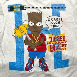 Rare Vintage MC Hammer x Bart Simpson rap tee